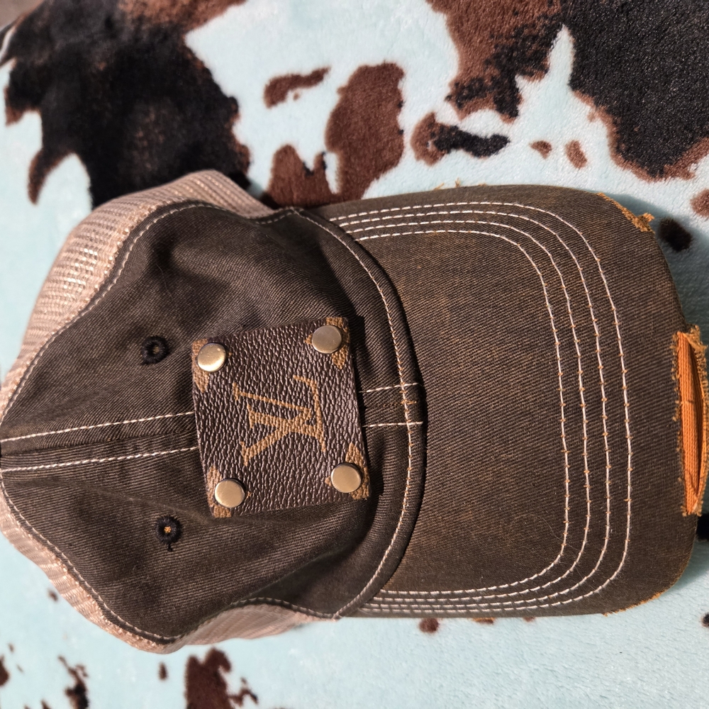 Brown and Tan Trucker Hat
